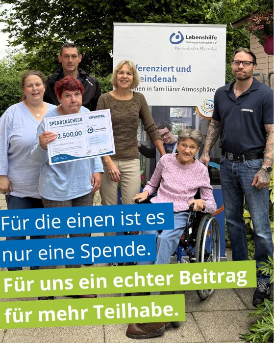 KREMPEL GmbH spendet 2.500 Euro an die Lebenshilfe